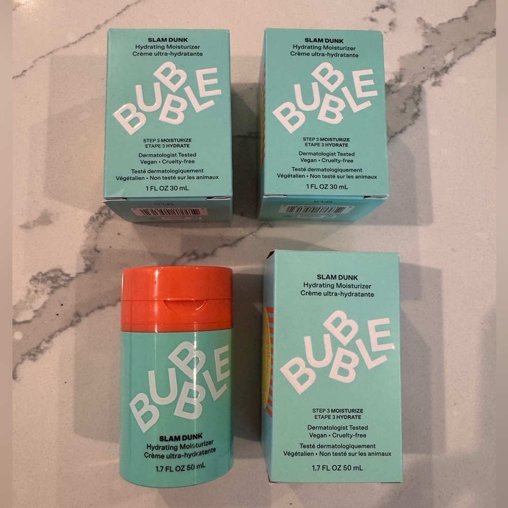 NIB x3 Bubble Slam Dunk Hydrating Moisturizer Lot of 3 New